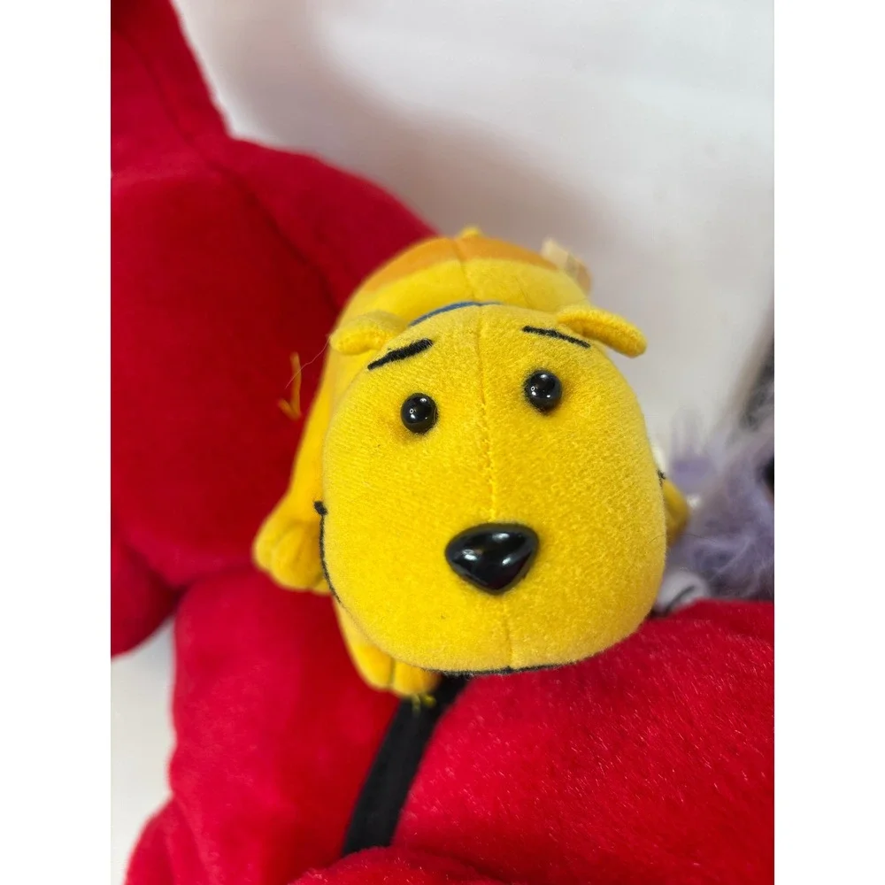 2002 Toy Island Scholastic Clifford Big Red Dog 24in Plush with T-Bone and Cleo